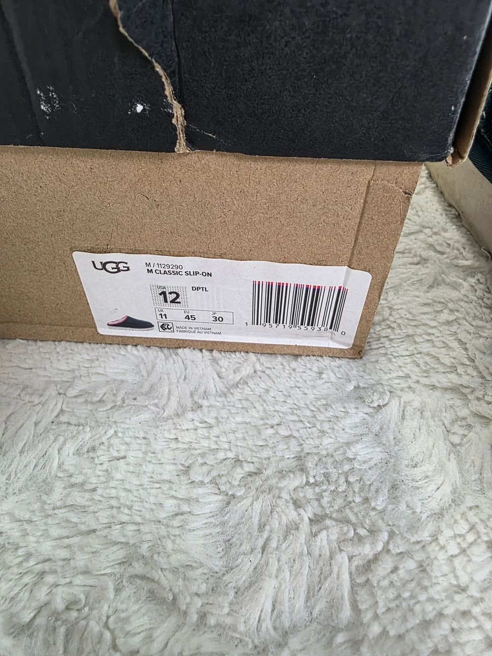 UGG Teal Slip-On Slippers with Pink Accent